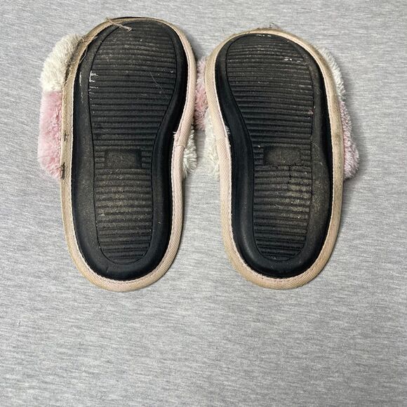 Victoria’s Secret PINK Crisscross Faux Fur Plush Open Toe House Slipper Slides - Picture 4 of 9